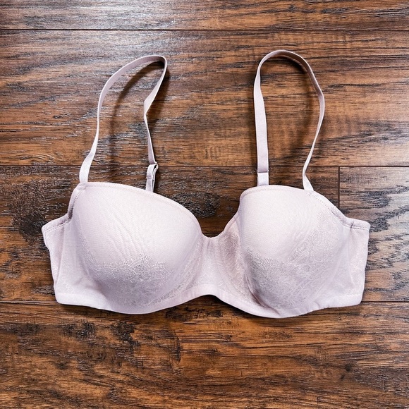 Third Love • Eyelash Lace Demi Bra nude beige Atmosphere soft padded underwire - Picture 2 of 13